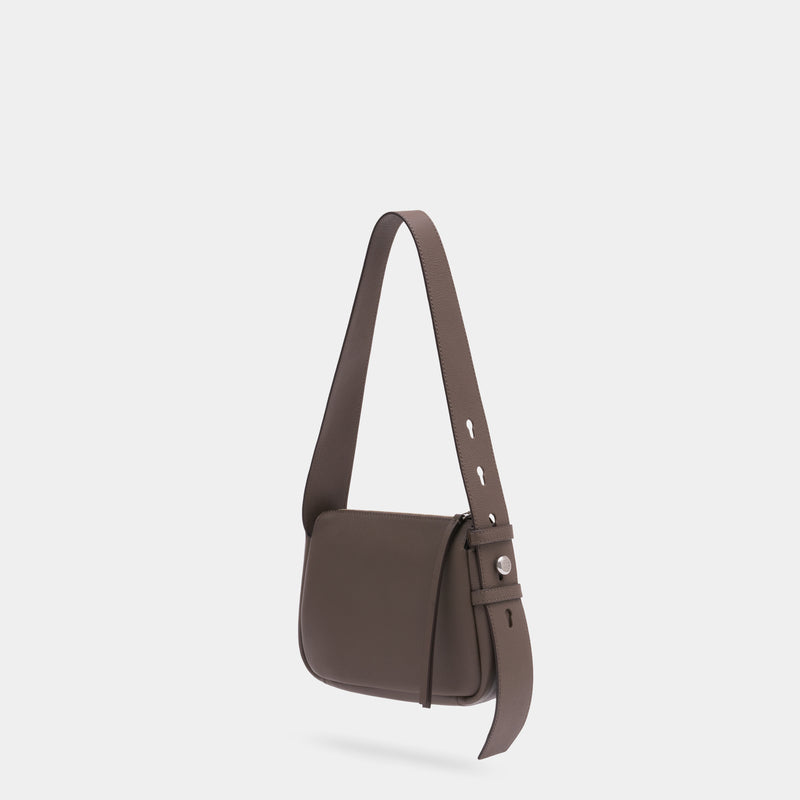 Sac Porté Épaule Romy Small - Tory Burch - Cuir - Taupe