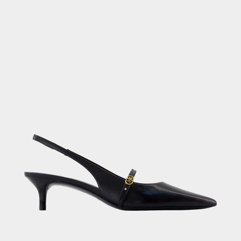 Escarpins Double T Buckle - Tory Burch - Cuir - Noir