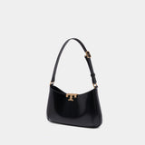 Sac Porté Épaule Eleanor Pave Slim - Tory Burch - Cuir - Noir