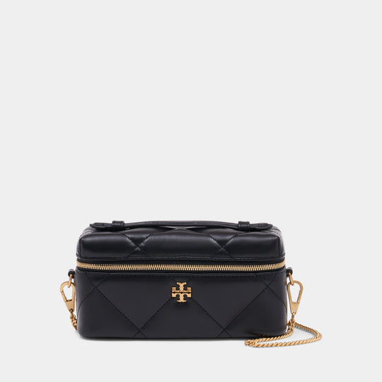 Sac À Bandoulière Kira Diamond Quilt East West - Tory Burch - Cuir - Noir