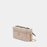 Sac À Bandoulière Kira Diamond Quilt East West - Tory Burch - Cuir - Beige