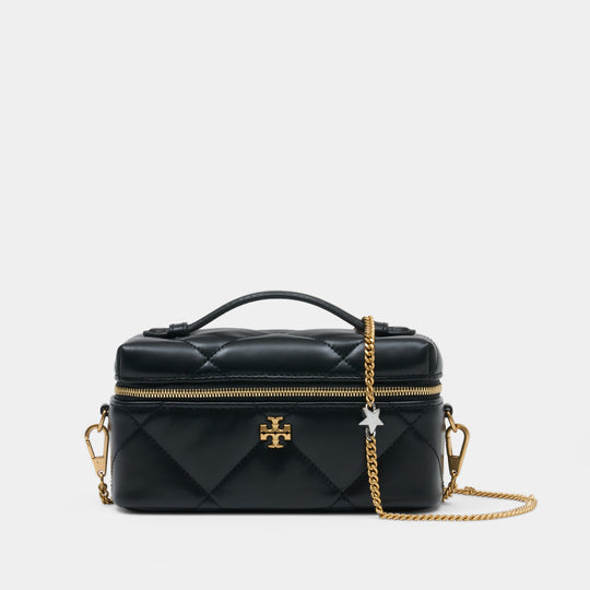 Sac À Bandoulière Kira Diamond Quilt Charm East West - Tory Burch - Cuir - Noir