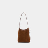 Sac Porté Épaule Romy Small Hobo - Tory Burch - Cuir - Marron
