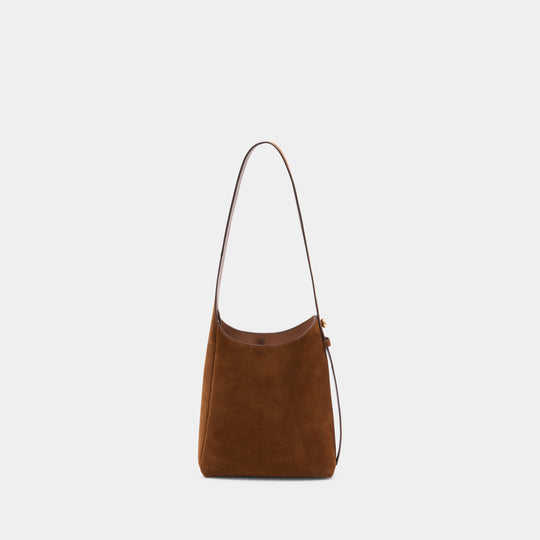 Sac Porté Épaule Romy Small Hobo - Tory Burch - Cuir - Marron