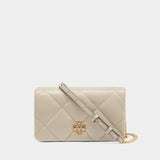 Sac À Bandoulière Kira Diamond Quilt - Tory Burch - Cuir - Blanc