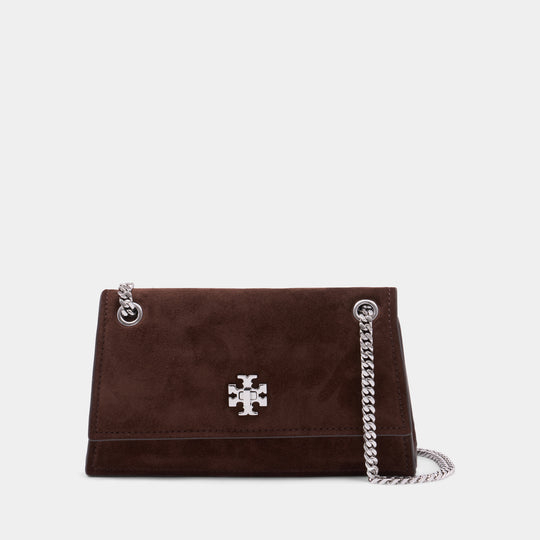 Sac Porté Épaule Kira Turnlock Mini - Tory Burch - Cuir - Marron