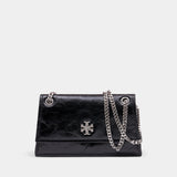Sac Porté Épaule Kira Turnlock Mini - Tory Burch - Cuir - Noir