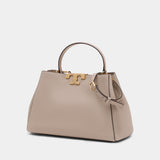 Sac À Main Eleanor Satchel - Tory Burch - Cuir - Blanc