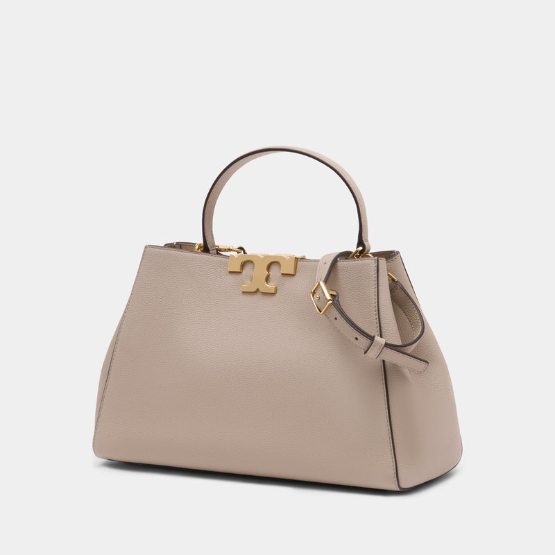Sac À Main Eleanor Satchel - Tory Burch - Cuir - Blanc