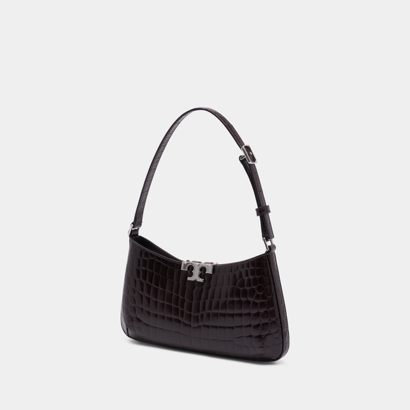 Sac Porté Épaule Eleanor Slim - Tory Burch - Cuir - Marron