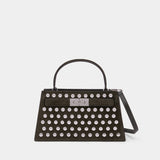 Sac À Main Lee Radziwill Mini Top Handle - Tory Burch - Cuir - Kaki