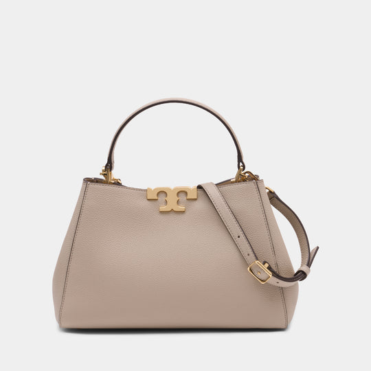 Sac À Main Eleanor Medium Satchel - Tory Burch - Cuir - Blanc