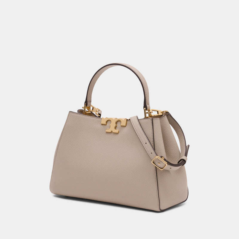Sac À Main Eleanor Medium Satchel - Tory Burch - Cuir - Blanc