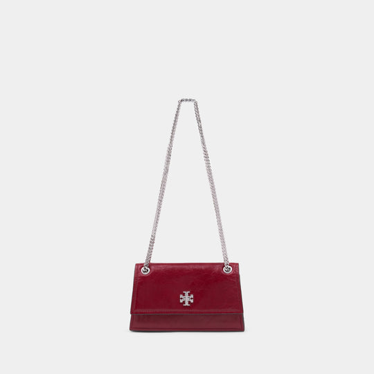 Sac Porté Épaule Kira Turnlock Mini - Tory Burch - Cuir - Rouge