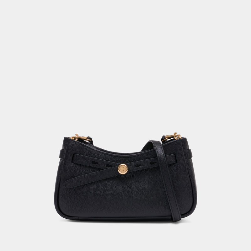 Sac À Bandoulière Romy Zip Top - Tory Burch - Cuir - Noir