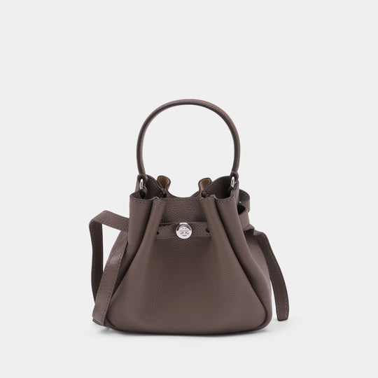 Sac À Bandoulière Romy Mini - Tory Burch - Cuir - Taupe