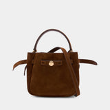 Sac À Bandoulière Romy Suede Mini - Tory Burch - Cuir - Marron