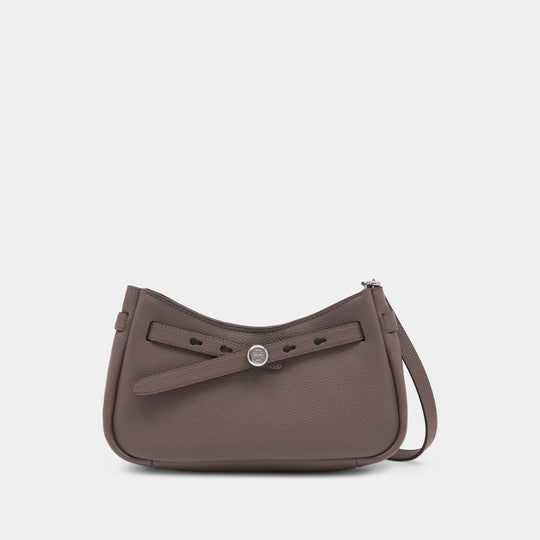 Sac À Bandoulière Romy Zip Top - Tory Burch - Cuir - Taupe