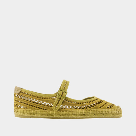 Espadrilles Open Weave - Tory Burch - Viscose - Vert