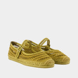 Espadrilles Open Weave - Tory Burch - Viscose - Vert