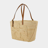 Cabas Ella Small - Tory Burch - Raphia - Beige
