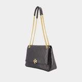 Sac Porté Épaule Charlie - Tory Burch - Cuir - Noir