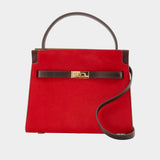 Sac À Main Lee Radziwill Small Double - Tory Burch - Cuir - Rouge