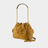 Sac Porté Épaule Charlie Quilted - Tory Burch - Cuir - Marron