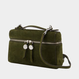 Sac À Main Romy Slim Top Handle - Tory Burch - Cuir - Vert