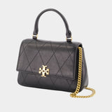 Wallet On Chain Charlie Top Handle - Tory Burch - Cuir - Noir