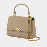 Wallet On Chain Charlie Top Handle - Tory Burch - Cuir - Beige