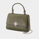 Wallet On Chain Charlie Top Handle - Tory Burch - Cuir - Kaki