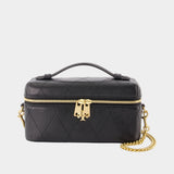 Trousse De Toilette Charlie East West - Tory Burch - Cuir - Noir