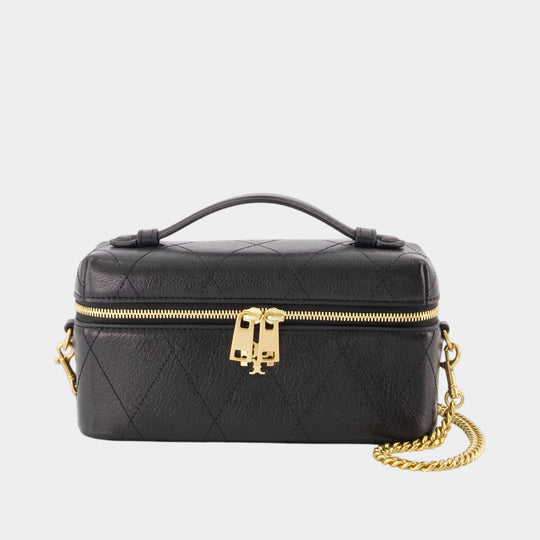 Trousse De Toilette Charlie East West - Tory Burch - Cuir - Noir