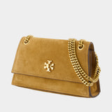 Sac À Bandoulière Kira Turnlock Mini - Tory Burch - Cuir - Kaki