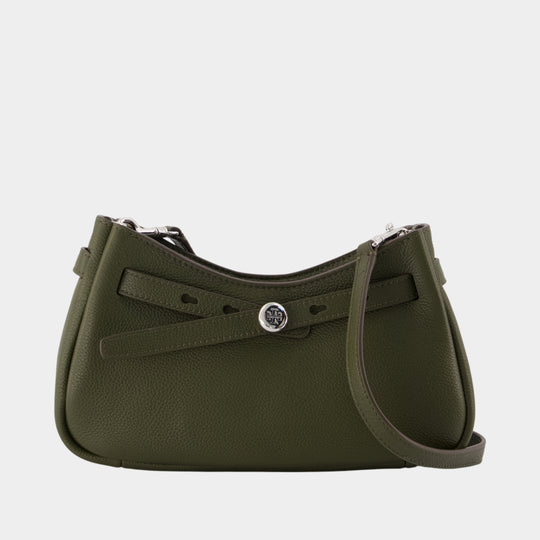 Sac À Bandoulière Romy Zip Top - Tory Burch - Cuir - Vert
