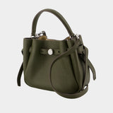 Sac À Bandoulière Romy Mini Bucket - Tory Burch - Cuir - Kaki