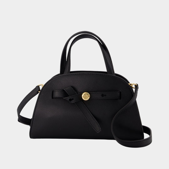 Sac À Main Romy Small Bauletto - Tory Burch - Cuir - Noir