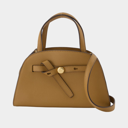 Sac À Main Romy Small Bauletto - Tory Burch - Cuir - Beige