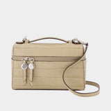 Sac À Main Romy Slim Top Handle - Tory Burch - Cuir - Beige
