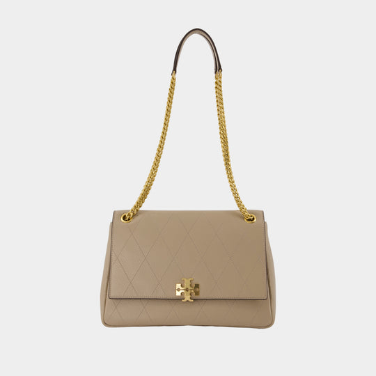 Sac Porté Épaule Charlie - Tory Burch - Cuir - Beige