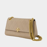 Sac Porté Épaule Charlie Small - Tory Burch - Cuir - Beige