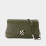 Wallet On Chain Charlie - Tory Burch - Cuir - Kaki