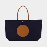 Cabas Ella Twist - Tory Burch - Cuir - Bleu