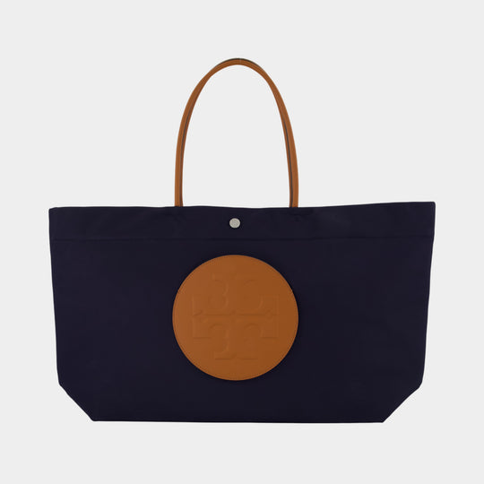 Cabas Ella Twist - Tory Burch - Cuir - Bleu