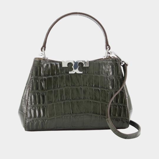 Sac À Main Eleanor Mini Satchel - Tory Burch - Cuir - Vert