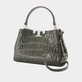 Sac À Main Eleanor Mini Satchel - Tory Burch - Cuir - Vert