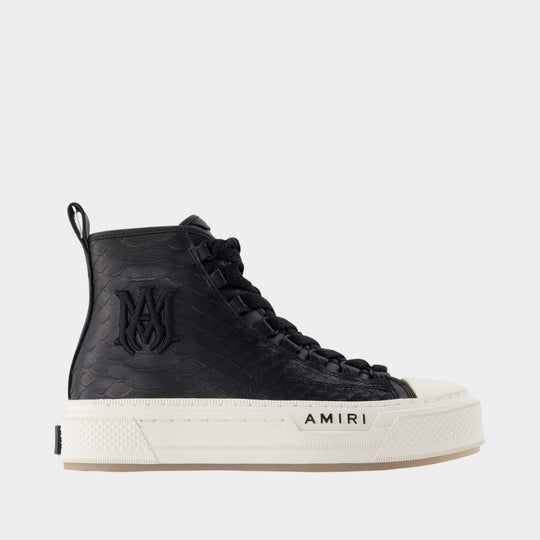 Sneakers Python Ma Court Hi - Amiri - Cuir - Noir
