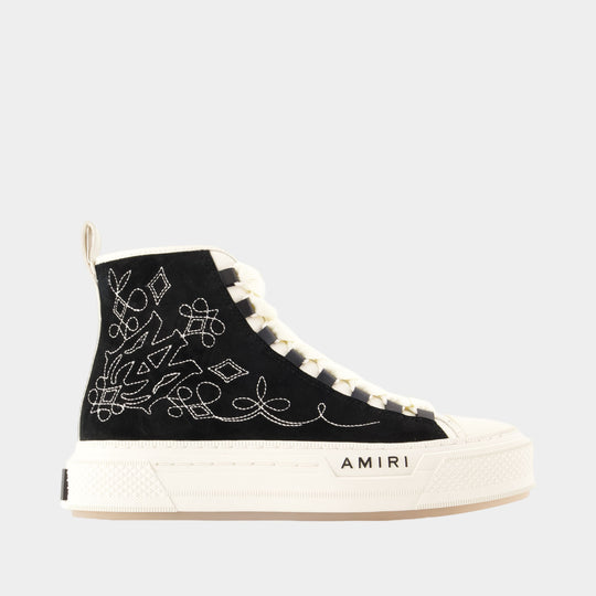 Sneakers Western Ma Court Hi - Amiri - Cuir - Noir