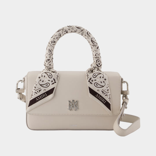 Sac À Main Micro Long Ma - Amiri - Cuir - Beige